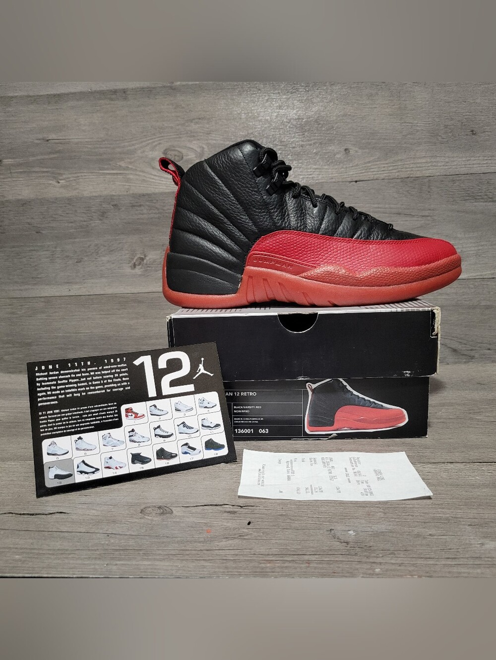 Air Jordan XII 12 Retro 2003 Mens 9.5 Flu Game 136001 063
